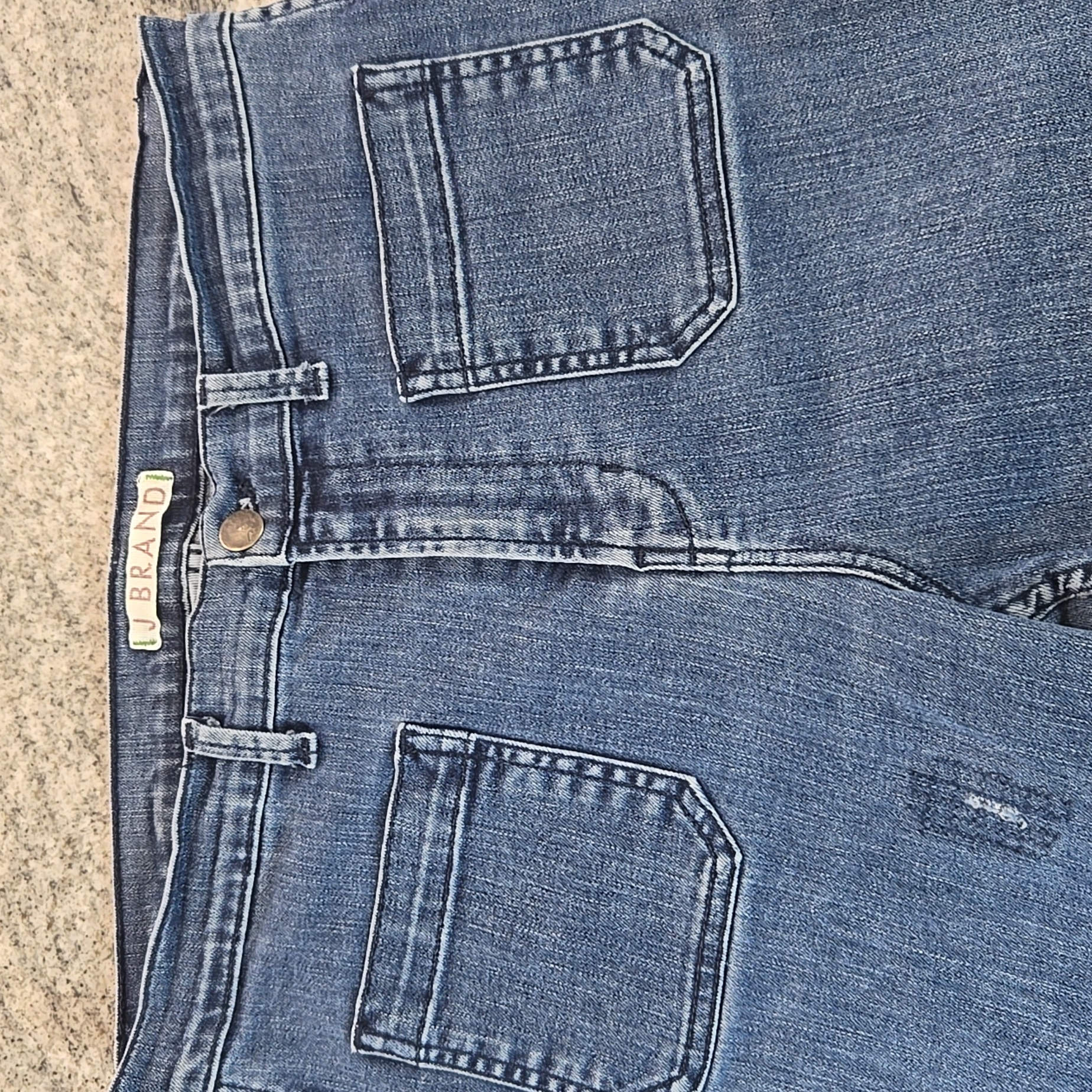 J Brand Womens 3 HighRise Stretch Patch Pocket Flare Denim Jeans